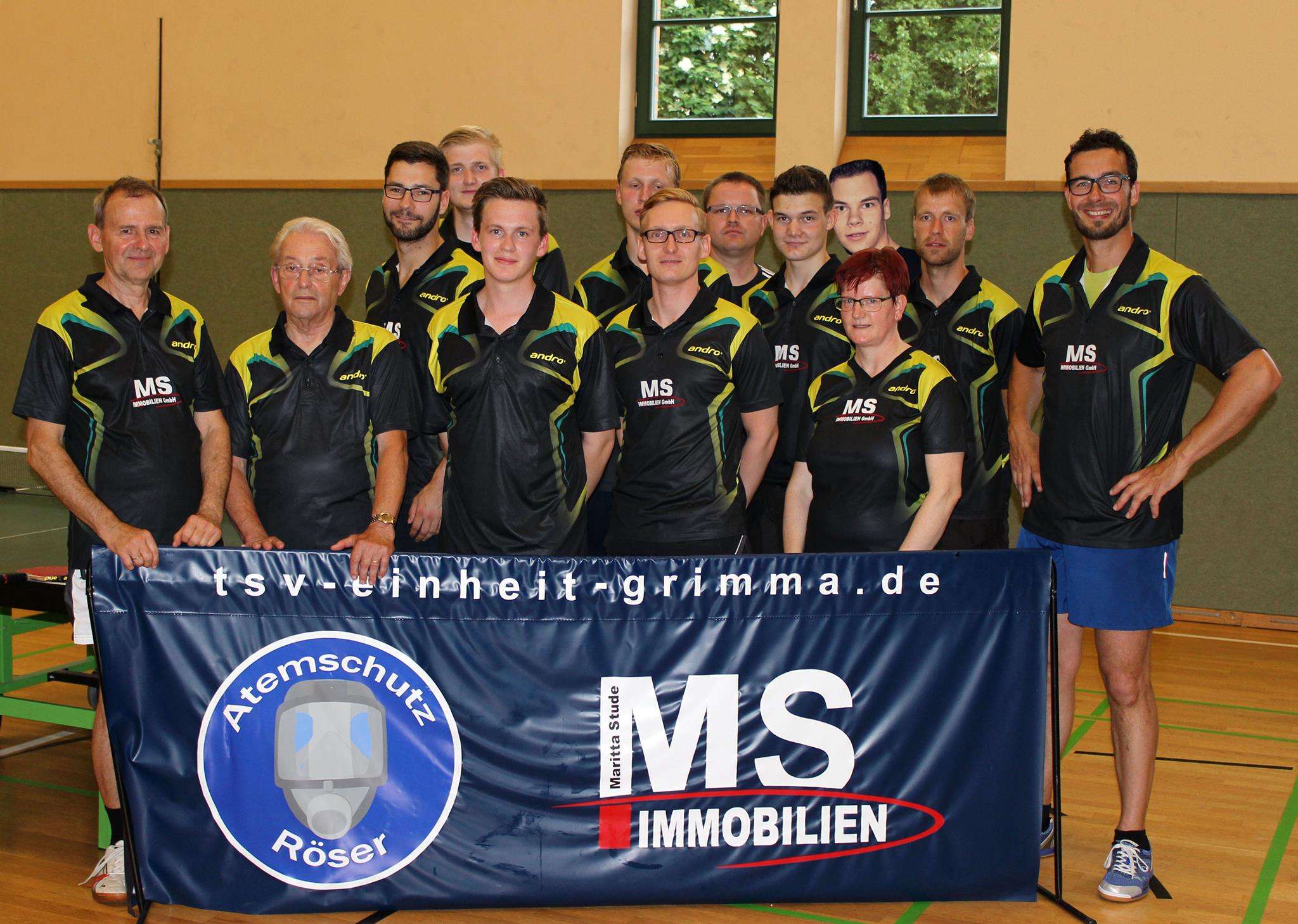 Aufstieg mal drei – Einheit Grimma beendet grandiose Tischtennissaison, sucht Mädelsmannschaft und kann auch noch feiern!